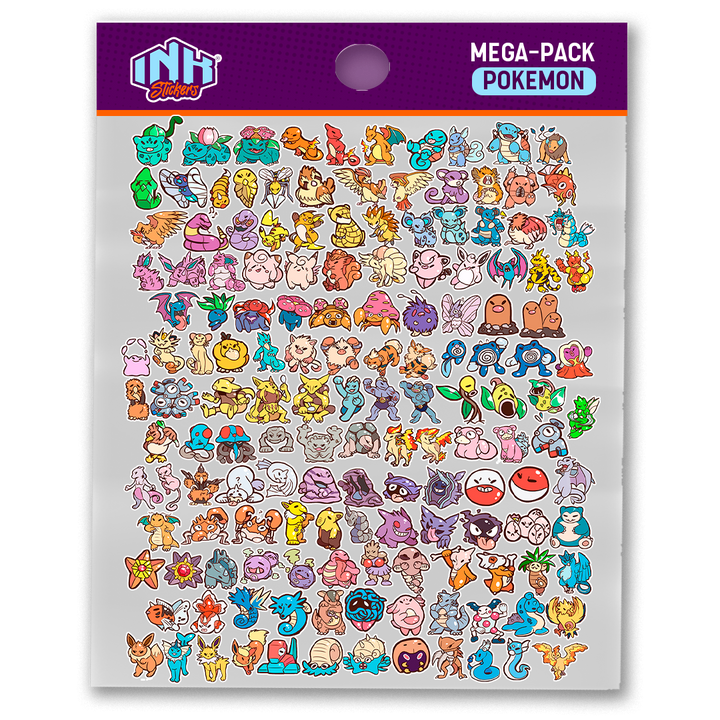 MEGA-PACK - 151 Pokémons - InkStickers