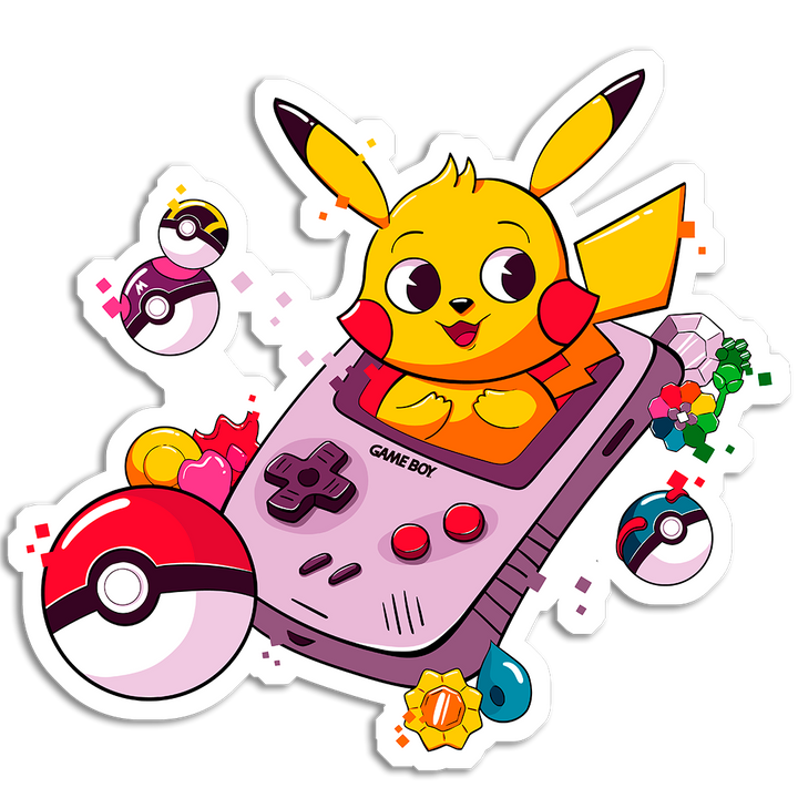 Pikachu Gameboy II - InkStickers